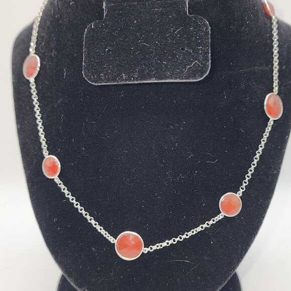 Colors of Chalcedony Sterling 18" Station Necklace NWOT - Picture 1 of 6